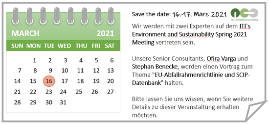 ITI’s Environment & Sustainability Spring 2021 Meeting: 16.-17. März 2021