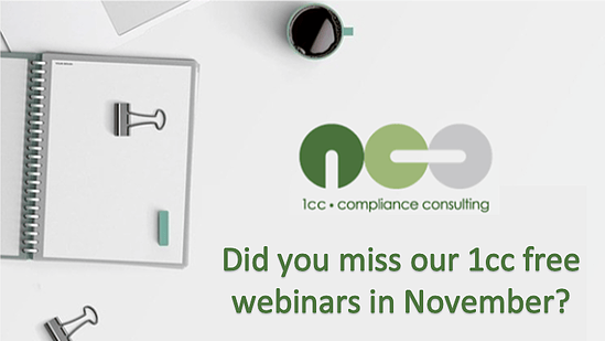 Did You Miss Our 1cc Free Webinars in November? Get the Slide